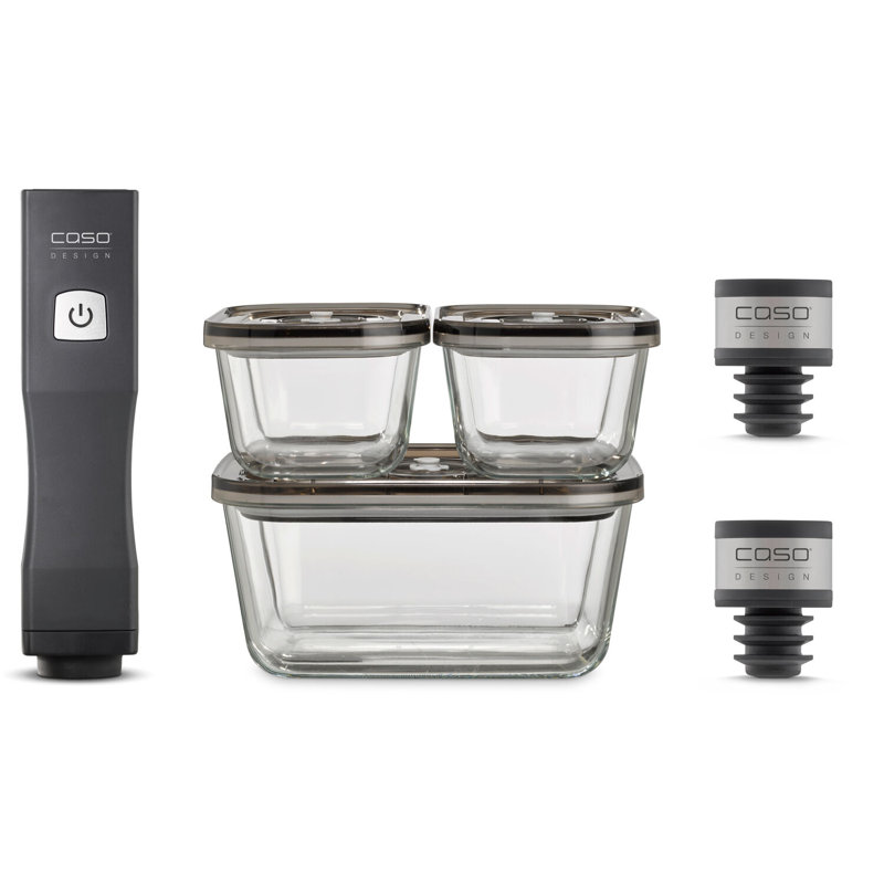 Caso Design One Touch Cordless Vacuum Sealer with 3Piece Food Vacuum